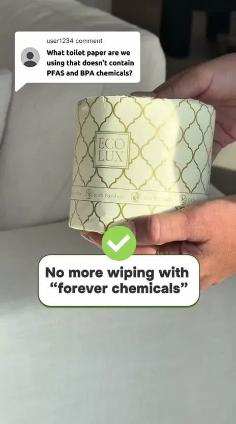 Answering a follower: the toilet paper we use has no PFAS or BPA chemicals.